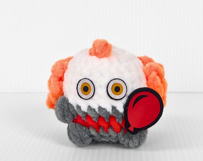 Creepy and Cute: Crochet Pennywise Mini Keychain for Horror Lovers and Movie Fans