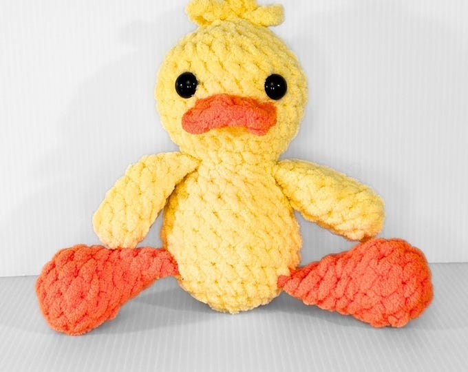 Unique Crocheted Duckling named Puddles - Nursery Decor or Gift
