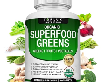 Organic Superfood Greens Greens Fruits Vegetables Supplement