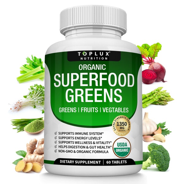 Organic Superfood Greens Greens Fruits Vegetables Supplement