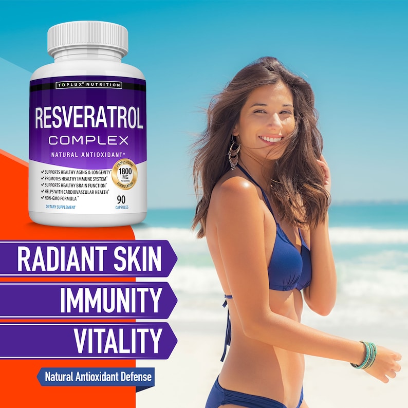 Resveratrol Supplement 1800 mg for Antioxidant and Anti-aging Support image 5