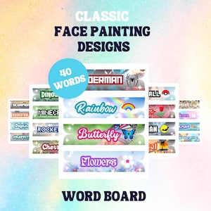 40 klassische Gesichtsmalerei Designs (Digitaler Download)