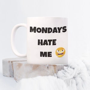 Birthday gift ideas / funny coffee mug for coworker / sarcastic i hate monday gift idea / gift for best friend, brother, sister, husband,...