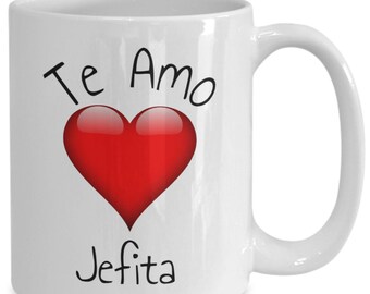 Regalo para mama/jefita. una taza de amor. te amo jefita. regalo perfecto para mama. perfect gift for your mother.
