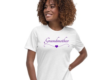 Camiseta feminina descontraída da avó