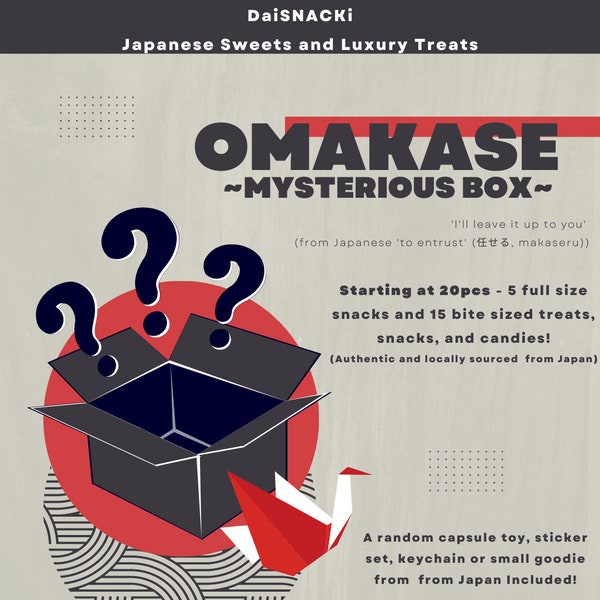 Omakase Snackbox | Geheimnisvolle Japanische Snackbox | Authentische japanische Snacks | Geschenk Box