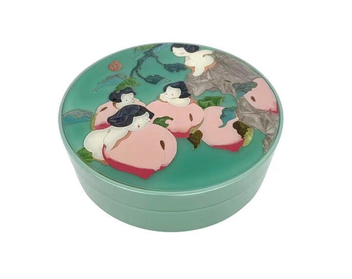 Cadeau de Noël Cloisonne Boîte à Bijoux Petite Fée Pêche Mignonne Pour Bracelets et Boucles d'oreill