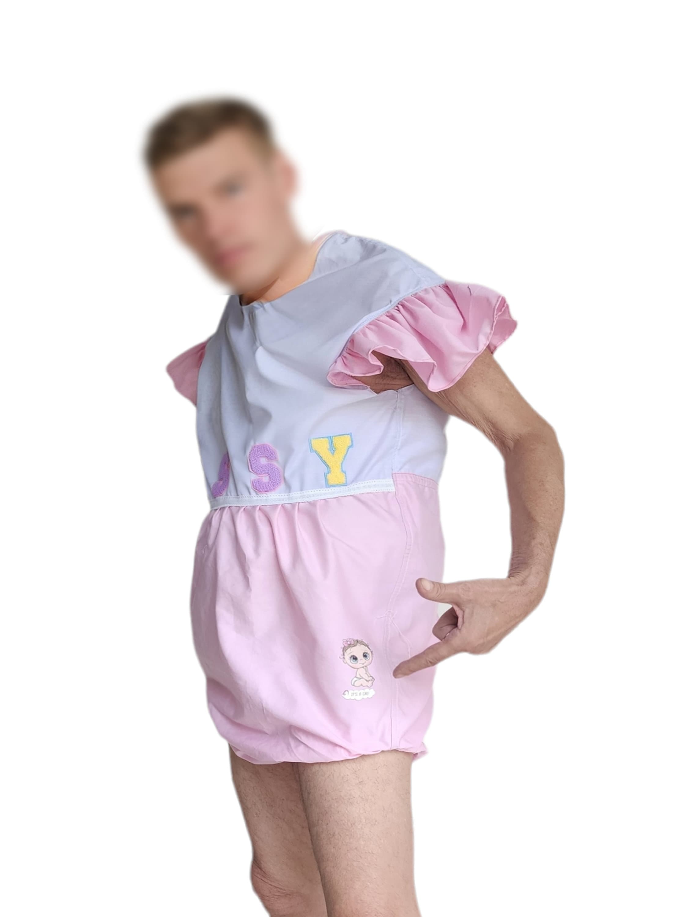 ABDL Onesie. Non Stretch Cotton. Snap Crotch and Neck. SISSY Logo