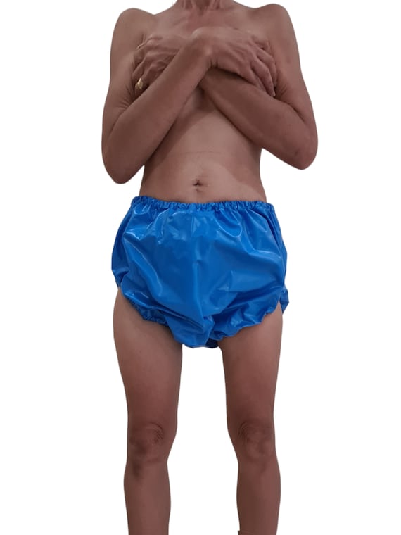 Adult Baby PLASTIC PANTS. Blue. Sexy, Sweet, Retro, Comfortable, Sissy.  Feel Good. Abdl Pvc Pants. Large Leg. Wide Crotch. Waterproof. -  Canada