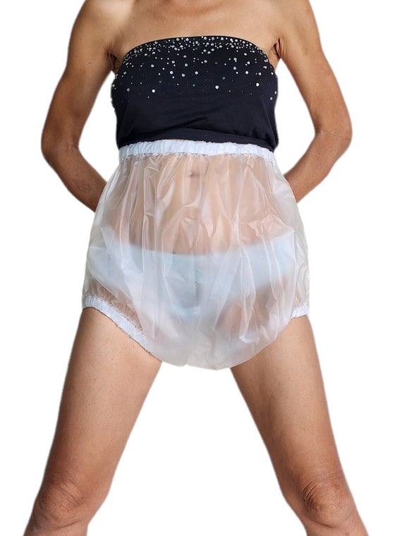 Adult Baby PLASTIC PANTS. Baby Soft Translucent. Comfy, Sissy. Abdl Pvc  Pants. Large Leg. Wide Crotch. Waterproof. Can Make to Order Too. 