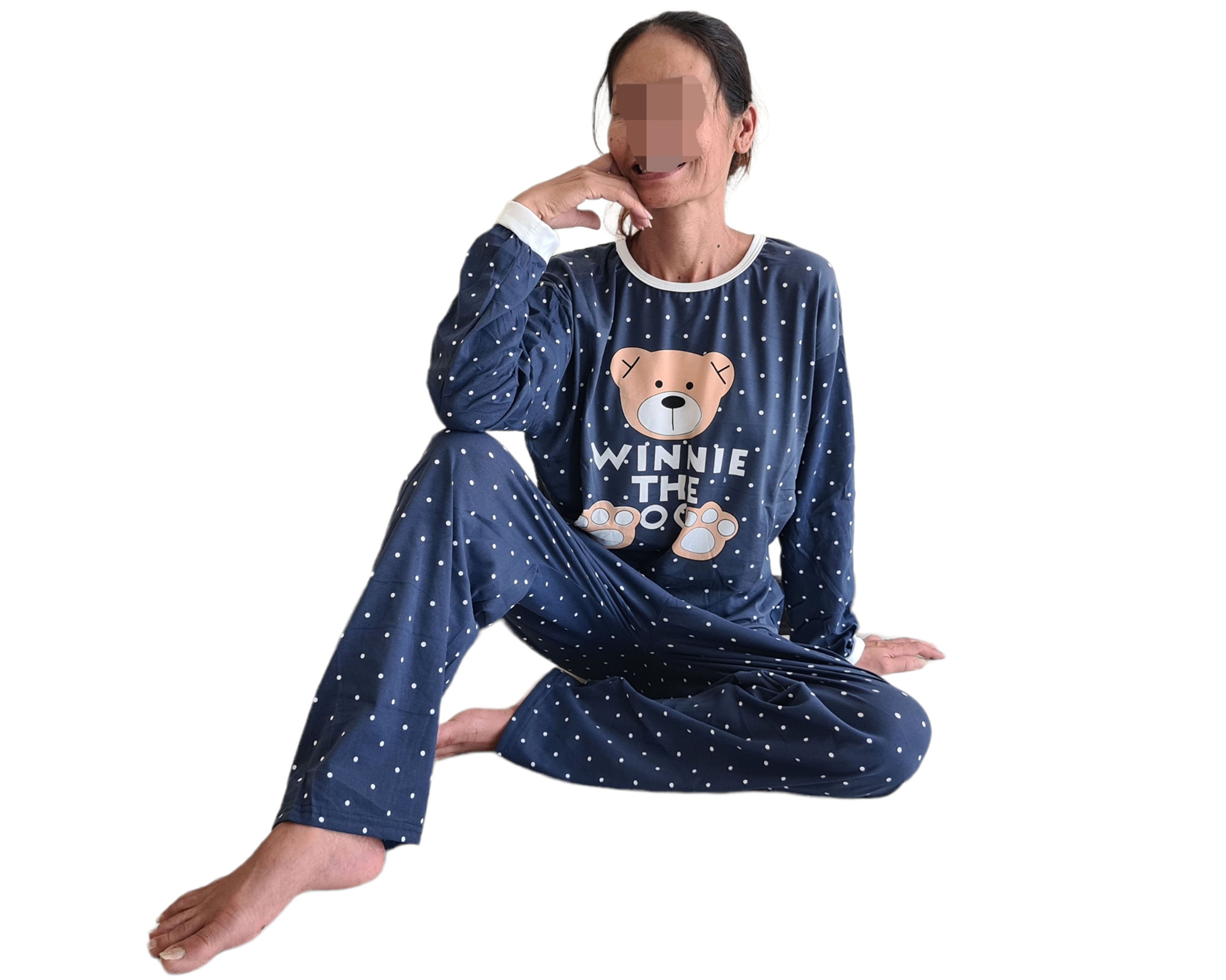 Abult Baby Pyjama. Navy Blue Bear. Shirt and LONG Pants Set. Sweet. Sissy. Abdl Pyjama. Abdl Clothing. Adult Baby Clothing. Cute. Etsy
