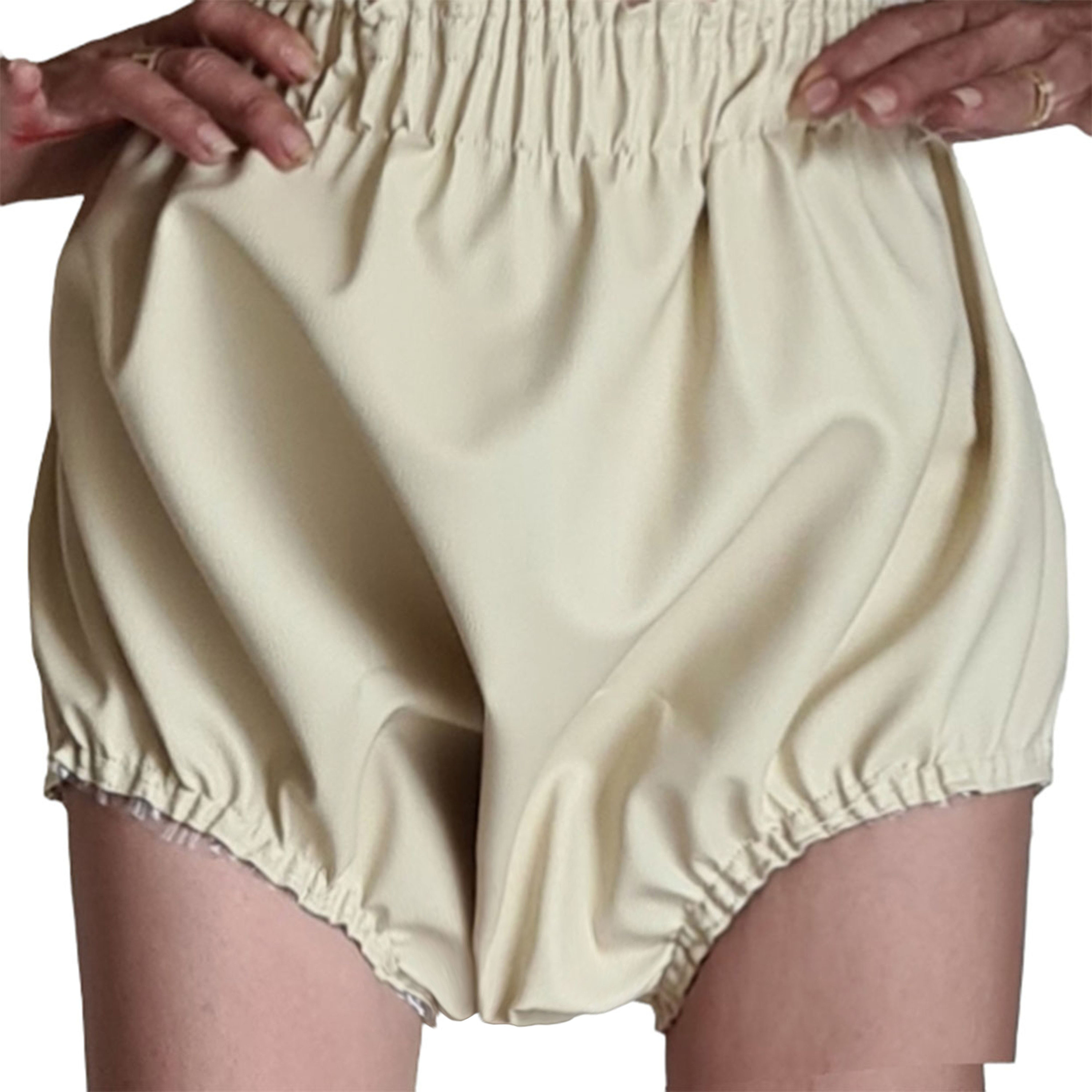 Adult baby PVC PANTS. Waterproof. Unisex kinky cream PVC sissy bondage  sturdy retro rubber pants look, waterproof. Abdl diaper cover.