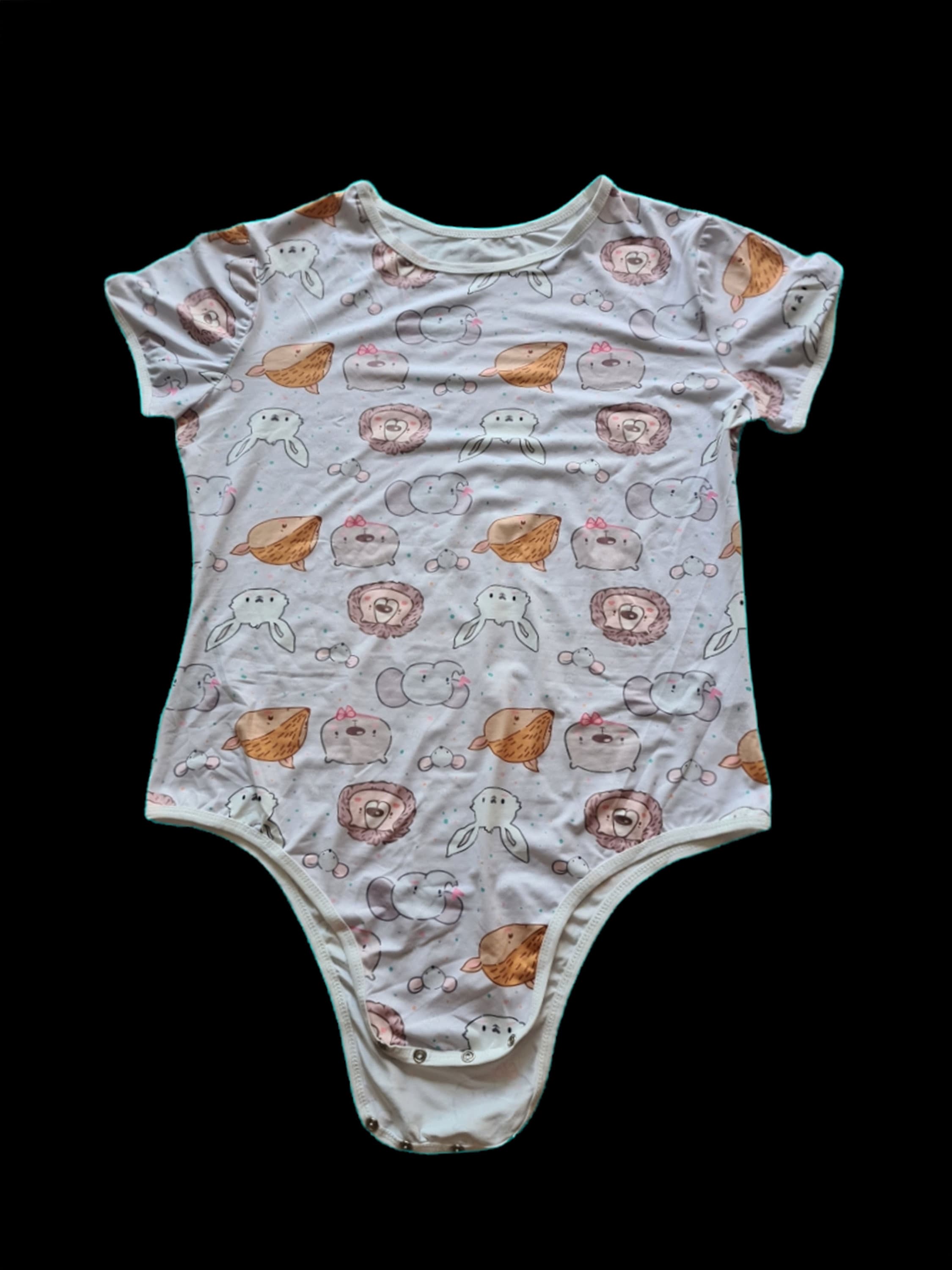 Adult Baby ONESIE, Abdl, Unisex 4 X Snap Crotch Sissy Pattern Onesie. Wear  Over Diapers & Plastic Pants. Abdl Onesie, Abdl Bodysuit, Little 