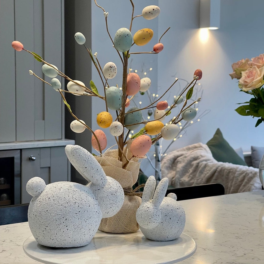 Light up Easter Egg Tree Pastel Easter Egg Stems Easter Home Decoration