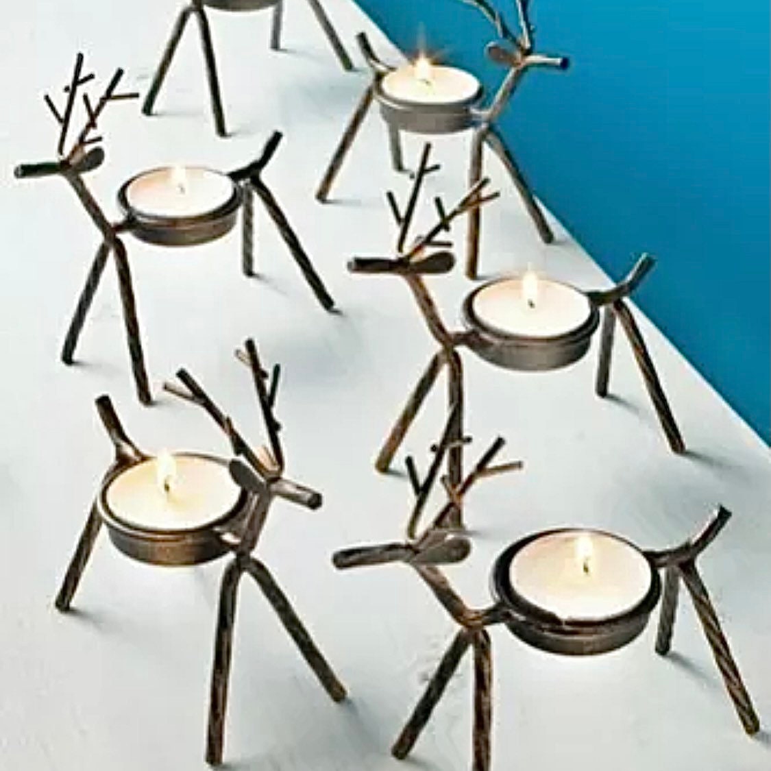 Statement Christmas Reindeer Tea Light Holders Rudolph Etsy UK