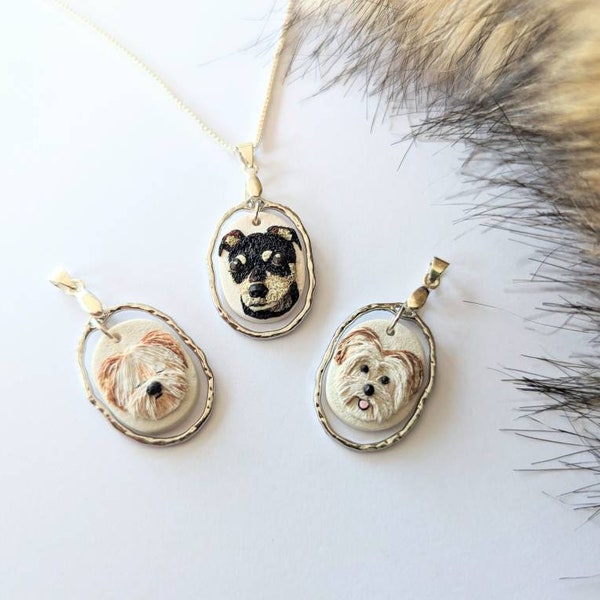 Pet Portrait Pendant Etsy