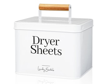 Modern Farmhouse Dryer Sheet Holder, Lint Bin, and Detergent Holder for Laundry Room Decor and Accessories, Gifts for Mom, Gift for Women