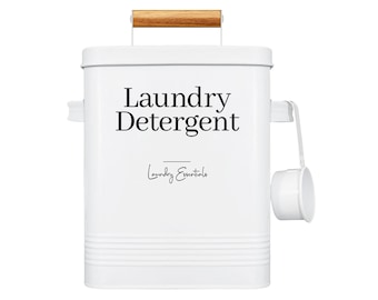 Modern Farmhouse Detergent Holder, Lint Bin, and Dryer Sheet Holder for Laundry Room Decor and Accessories, Gifts for Mom, Gift for Women