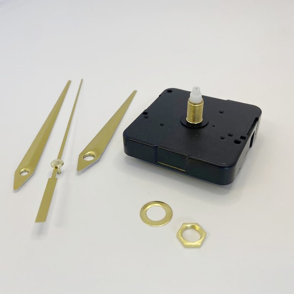 Quartz uurwerk / doe-het-zelf-mechanisme + gouden wijzers en onderdelen. Reparatie / Wandklok
