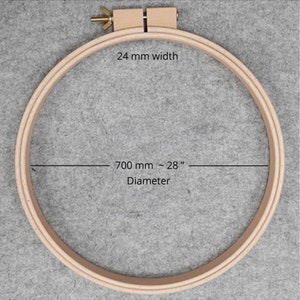 Nurge High Quality Screwless Wooden Embroidery Hoops 16 Sizes & 2 Widths  Smooth Beech Wood 