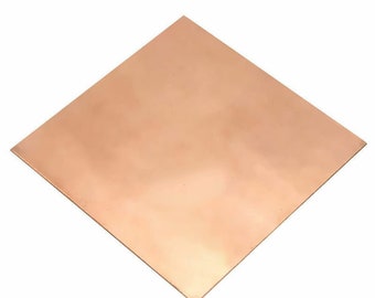 Copper Sheet Metal 22 gauge 6" x 6"