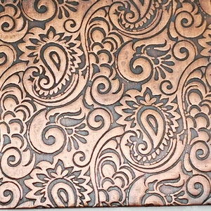 Tooled Paisley Pattern Patterned Copper Sheet