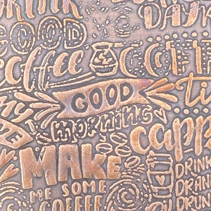 Patterned Copper Sheet for Jewelry Making – COFFEE CAFE Pattern