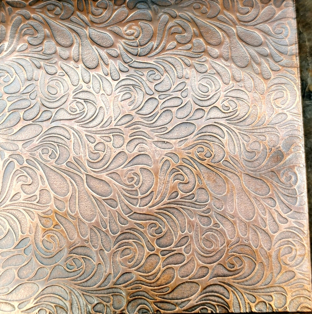 Patterned Copper Sheet for Jewelry Making – ROSY SWIRLS Pattern - Etsy