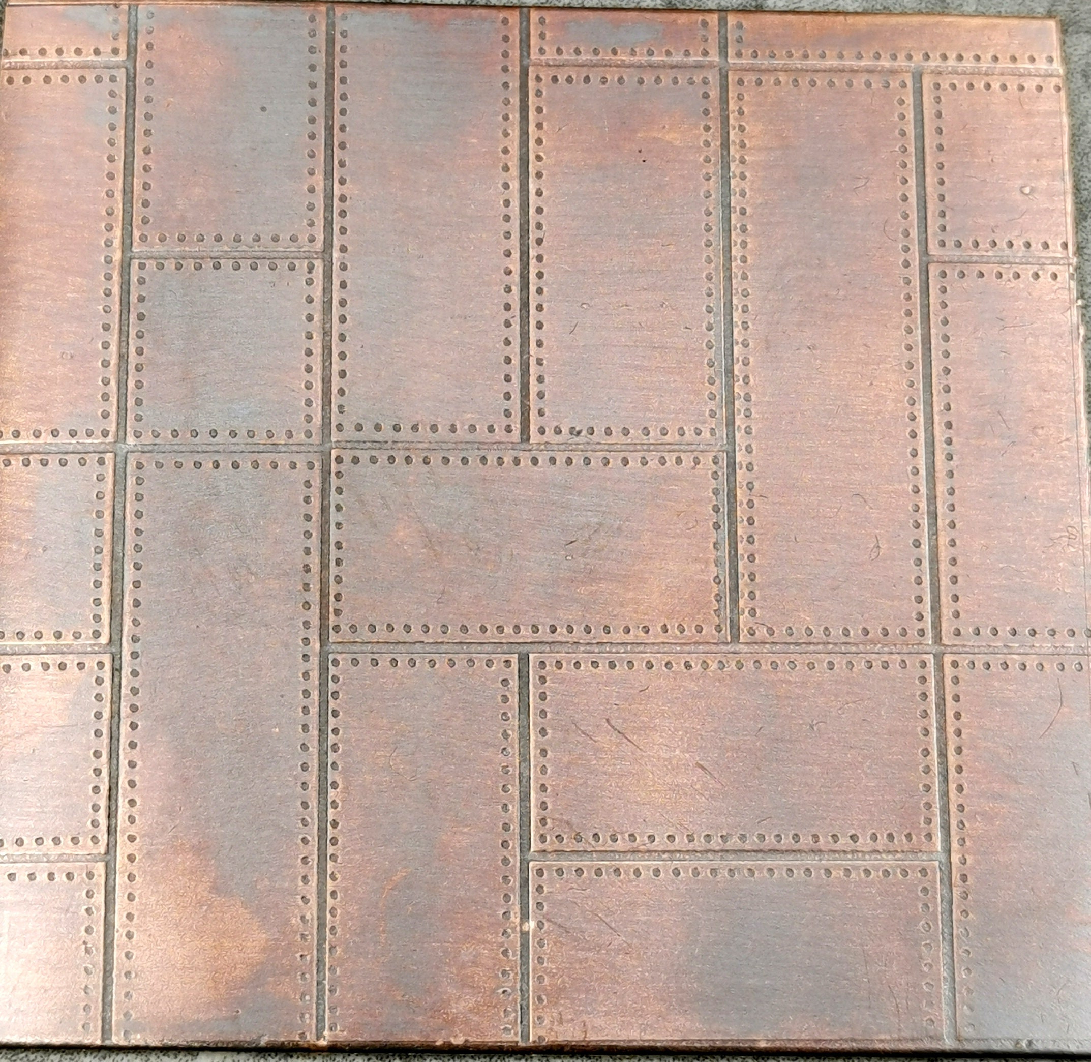 Copper Sheet Patina,rustic Copper Crafting Material,metal Art Supplies,copper  Sheet Art,rustic Copper Tile,copper Backsplash Rustic Decor 