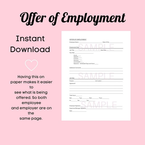 Offer of Employment