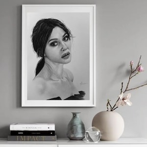 Personal Portrait - Black & White -  100% Pencil Hand Work