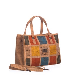 Ideas de regalo de Navidad, bolso de corcho, bolso portugués genuino de diversidad ecológica, bolso de hombro de cuero vegano, bolsos de mensajero con estilo