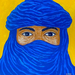Berber Painting Morocco Wall Art Moroccan Painting Hallway Art Tuareg Moroccan Wall Art Moroccan Artwork North African Art Hallway Artwork