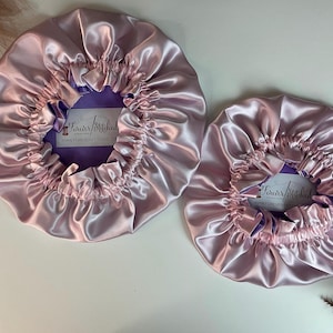Mommy and Me reversible Satin Bonnet, 1-3 yr Hair Bonnet, Handmade Sleep Hat, Hair Care Accessories,Night Cap for Adult,baby