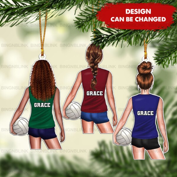 Volleyball player christmas ornament