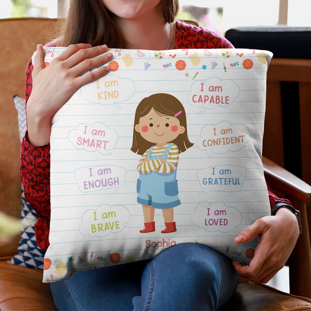 Personalized Kids Pillow, Kids Affirmations Pillow, Custom Name Pillow ...