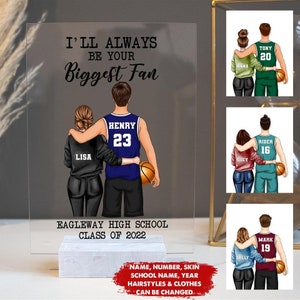 I'll Always Be Your Biggest Fan, Personalized Acrylic Plaque, Gifts For Couple, Basketball Mom, Basketball Player - Graduation Gifts