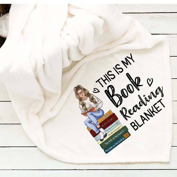 Personalized Blanket, Personalized Book Lover Gift, Gift For Reading Lover, Librarian, Bookish Gift, Bookworm Gift, Reader Gift