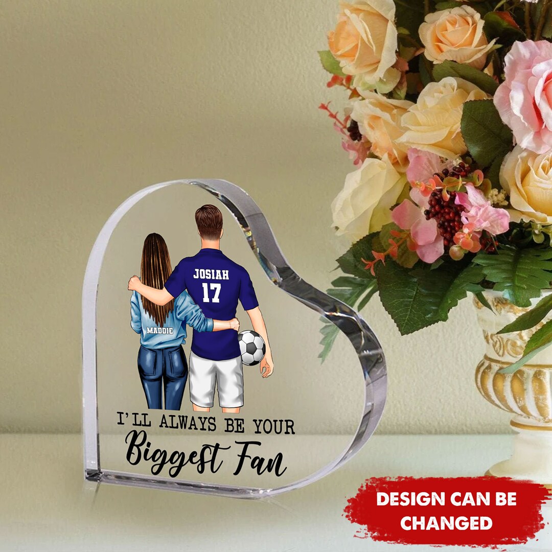 Custom Heart Keepsake, Personalized Acrylic Plaque Gifts for Couple