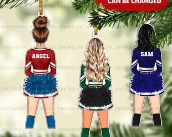 Customized Cheerleader Ornament, Personalized Cheerleader Gift - Christmas Gift For Daughter, Sister, Cheer Mom, Cheerleading Lovers