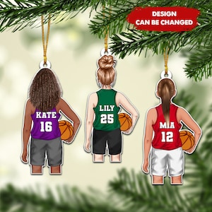 Customized Basketball Player Ornament, Personalized Basketball Lover Gift, Basketball Mom, Gift For Daughter, Sister, Friends