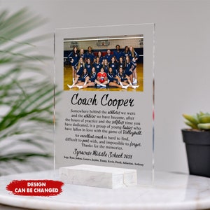 Customized Volleyball Coach Acrylic Plaque, Personalized Volleyball Coach Gifts, Coach Definition, End of Season Gift, Coach Retirement Gift