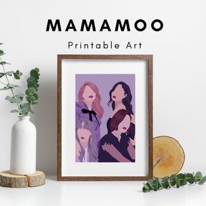 Mamamoo Minimal Art, Mamamoo Aesthetic Print, Downloadable Print, Moomoo Gift, Ot4 Printable Design, Kpop Wall Art Decor, K-pop Poster
