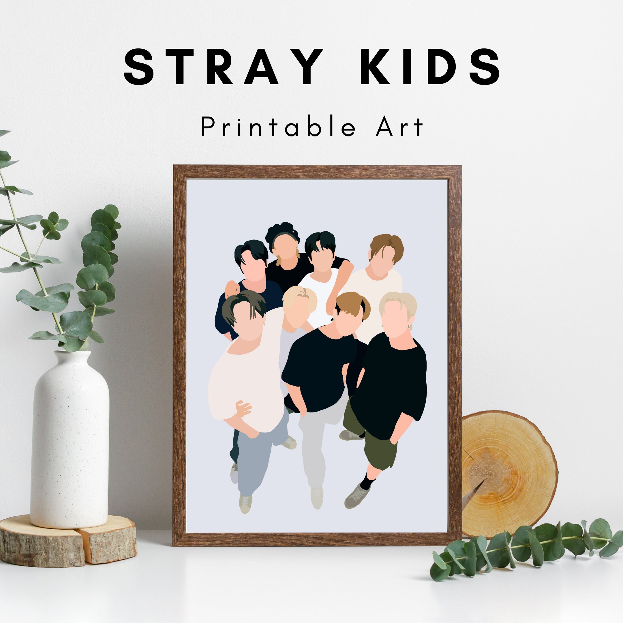 Stray Kids Printable Art, Straykids Wall Art, Stays Gift, OT8, Ot8 ...