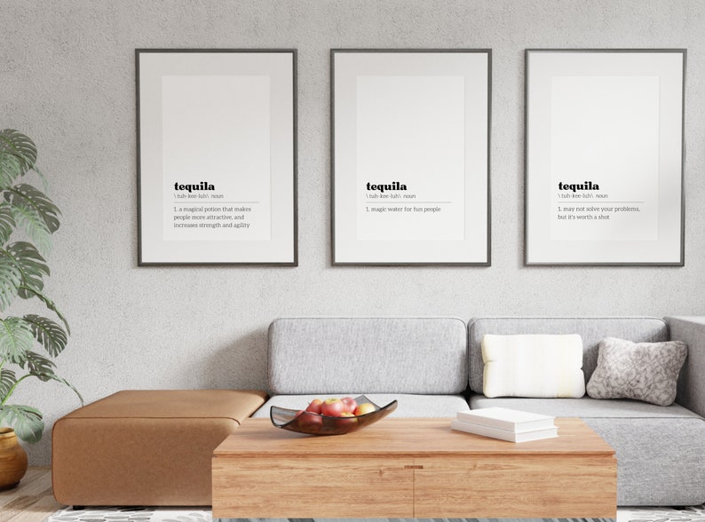 Printable Bar Cart Decor and Signs, Bar Cart Art, Tequila Bottle Bar