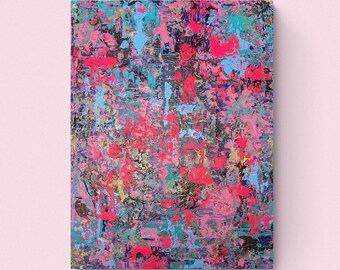 Pretty Little Thing | 2022 | Original textured 46x61cm acrylic painting on 4cm deep stretched canvas by Anna Kosa