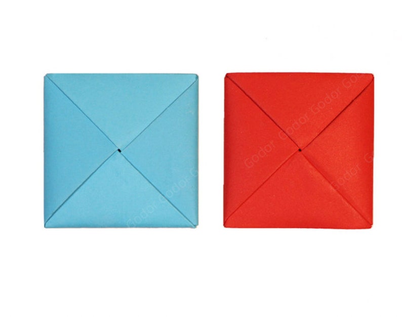 Squid Games Parody Ddakji Paper Flip Toy Blue Red Game Etsy