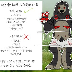 Commissioni di arte furry SFW o NSFW