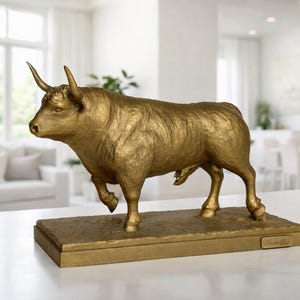 Bull Sculpture in Bronze Color - Studio Test Edition