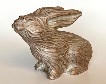 Bunny Rabbit Figurine in Vintage Style Beautiful Authors Sculpture